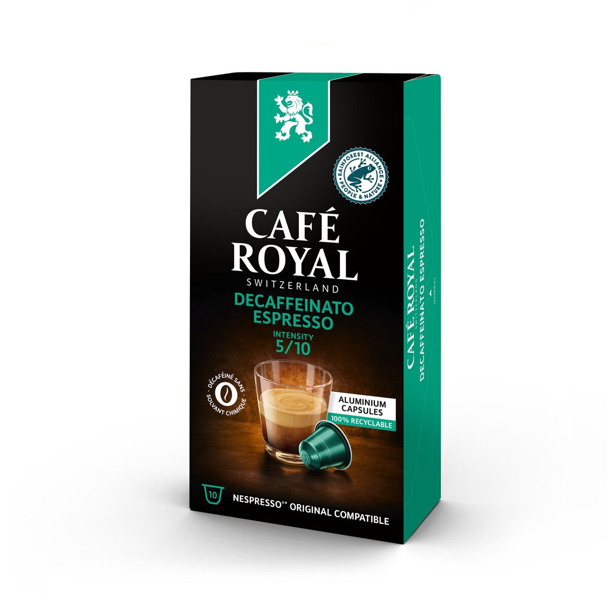 CAFE ROYAL Espresso décaféïné capsules compatible Nespresso 16 capsules 52g