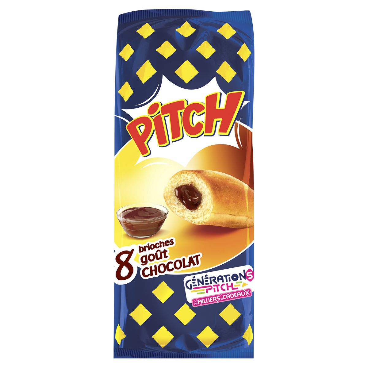 PITCH Brioches fourrées au chocolat 8 pièces 310g