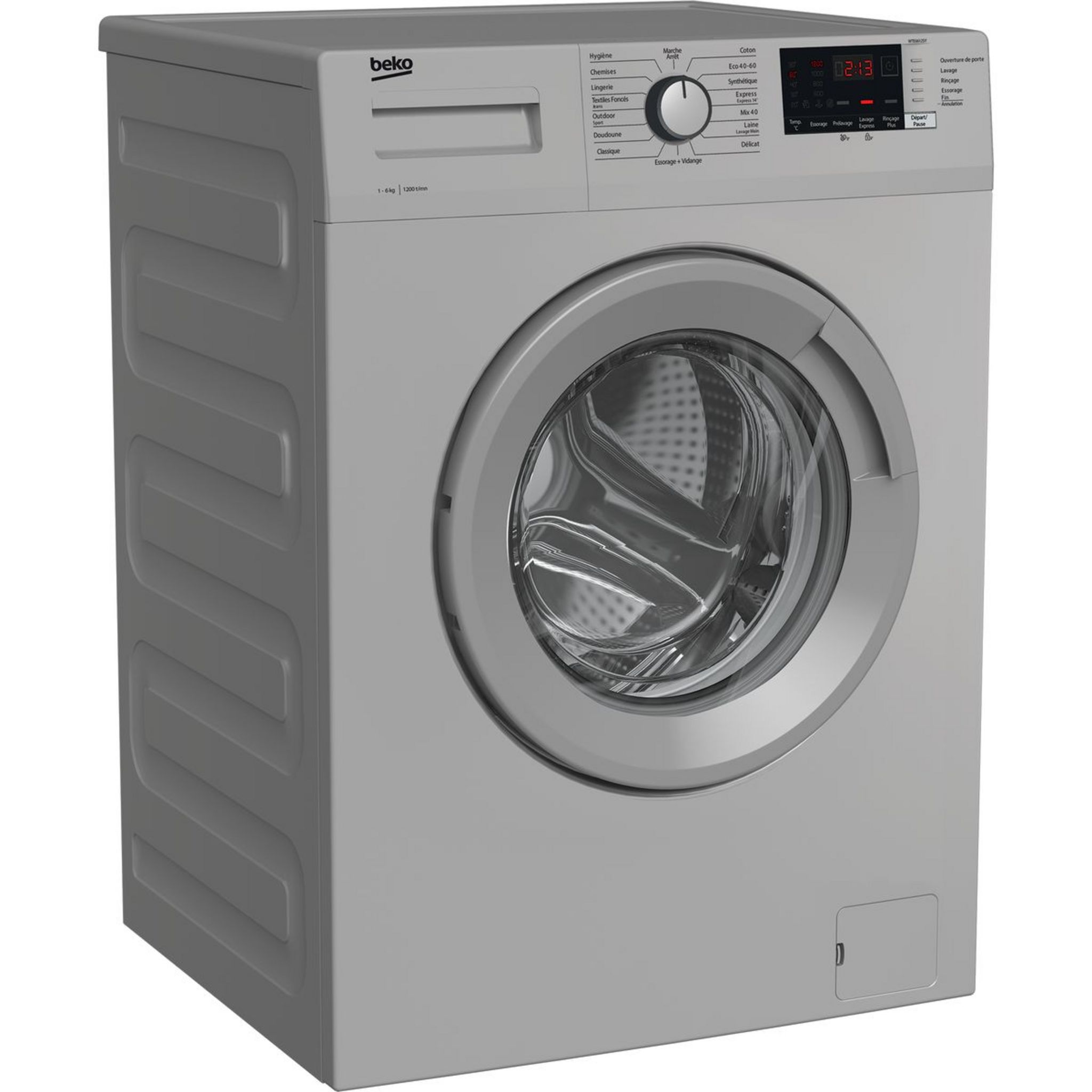 Voir la diapositive 6 : BEKO Lave linge hublot WTE6612SY, 6 kg, 1200 T/min