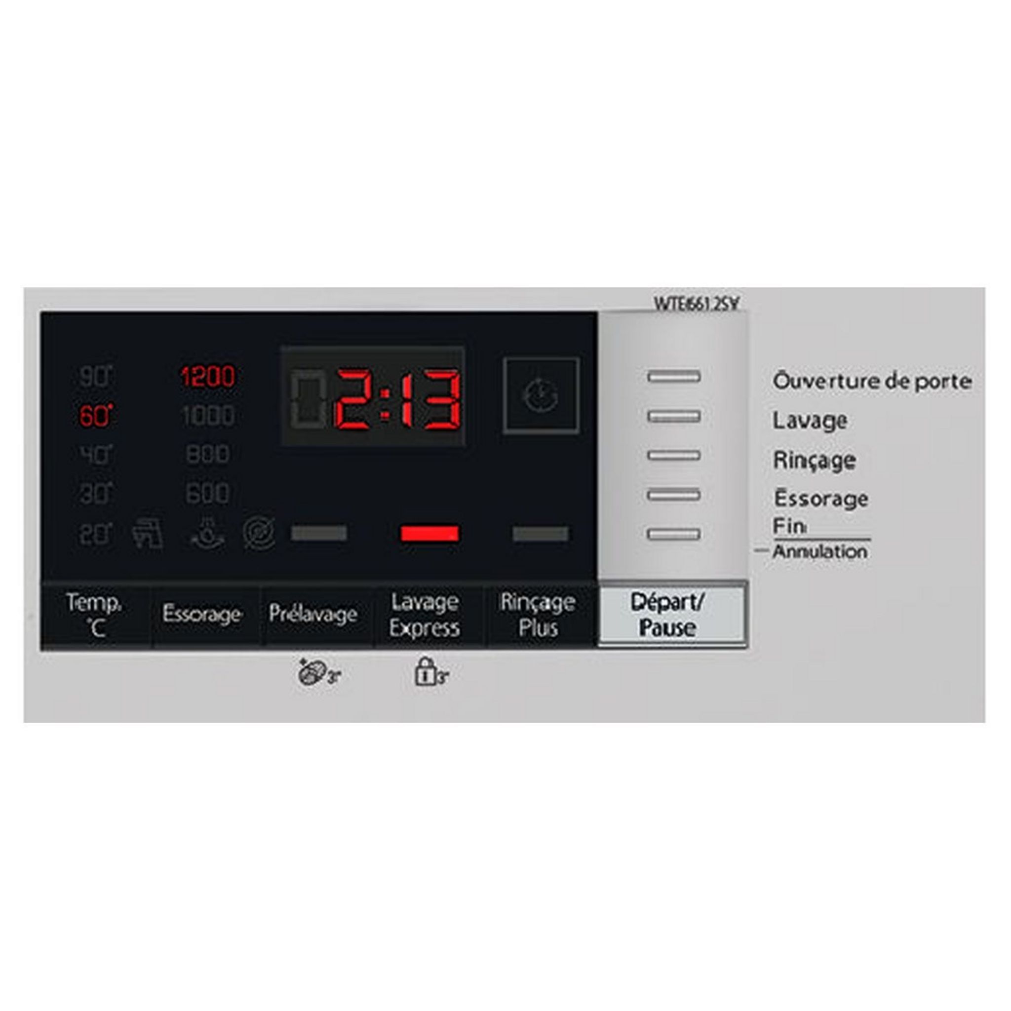 Voir la diapositive 3 : BEKO Lave linge hublot WTE6612SY, 6 kg, 1200 T/min