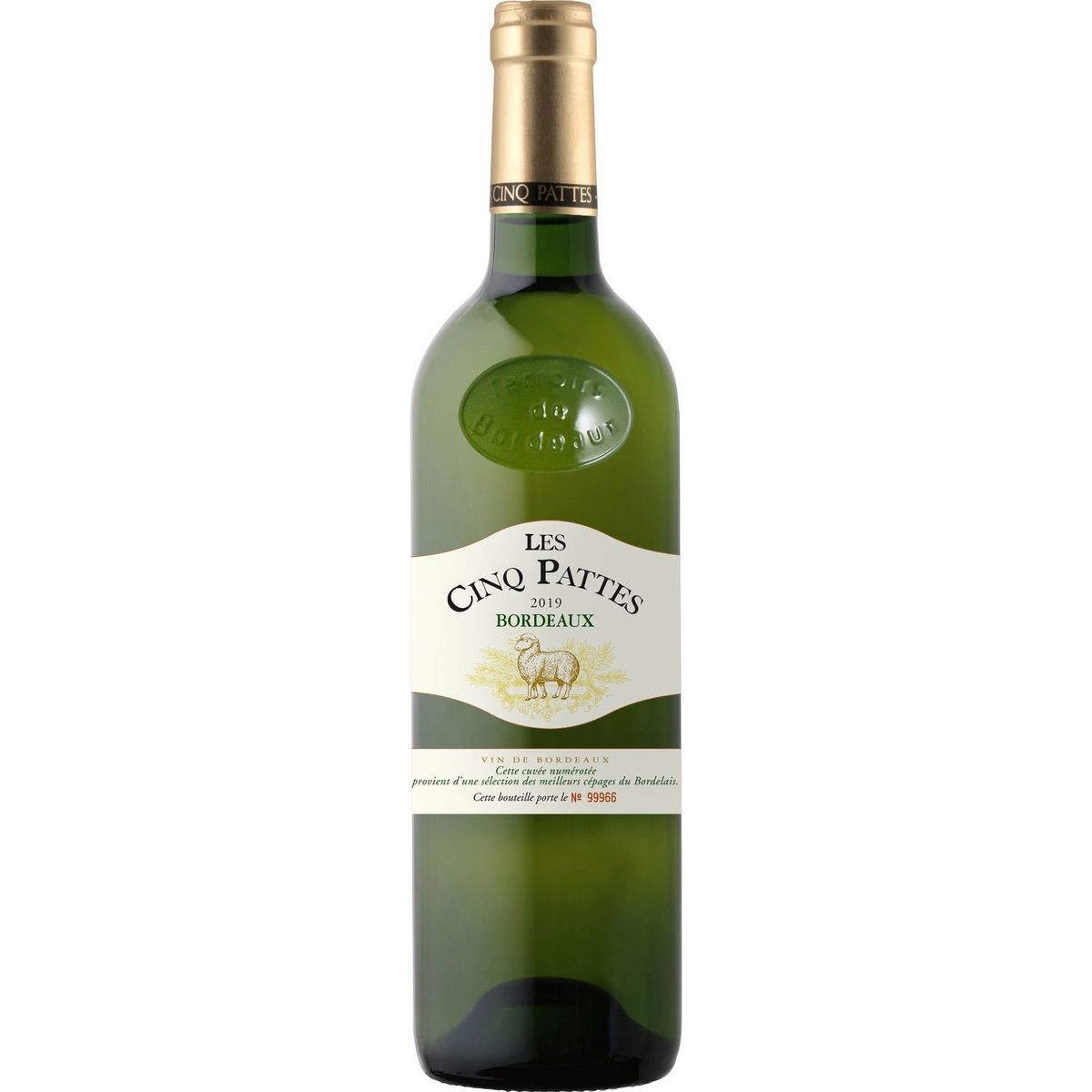 AOP Bordeaux Les Cinq Pattes blanc 75cl