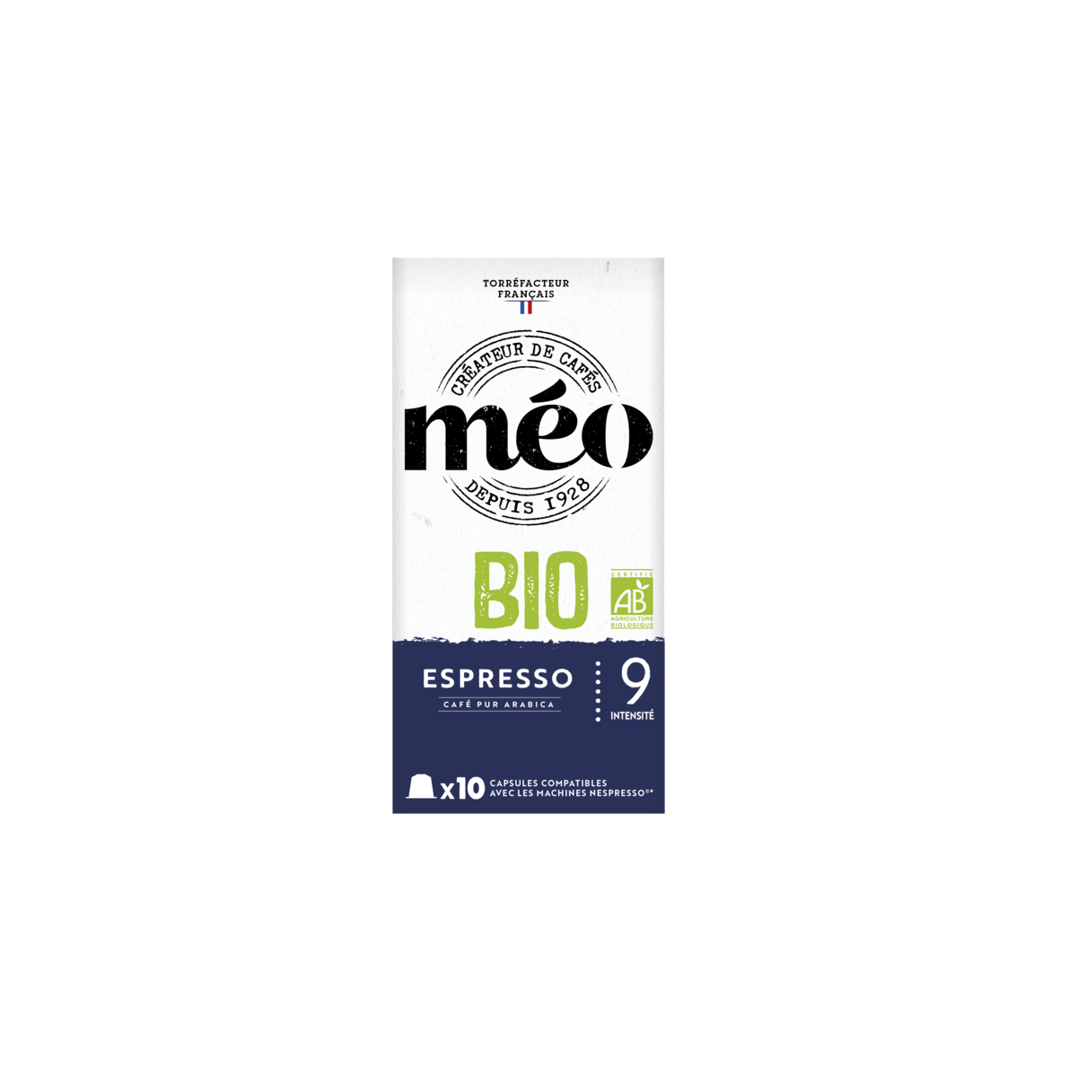 MEO Café bio espresso en capsule compatible Nespresso 10 capsules 50g