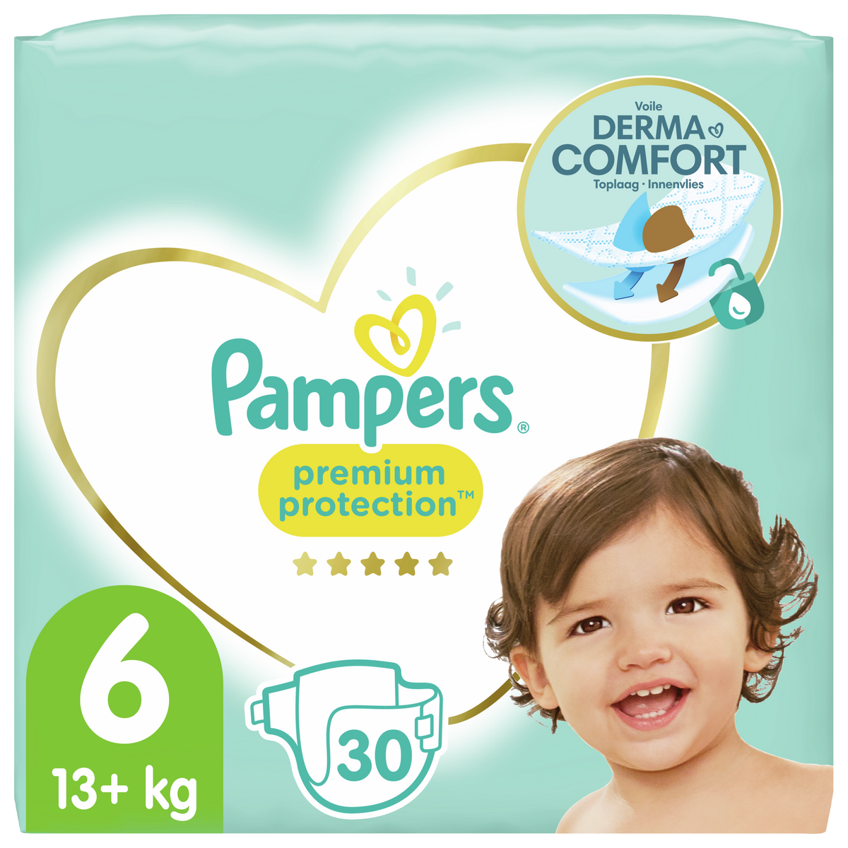 PAMPERS Premium protection couches taille 6 (+13kg) 30 couches