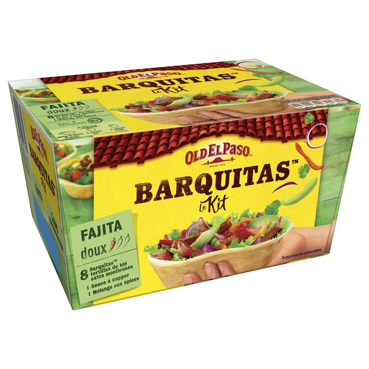OLD EL PASO Barquitas le kit préparation pour fajita aux piments doux 8 barquitas 367g