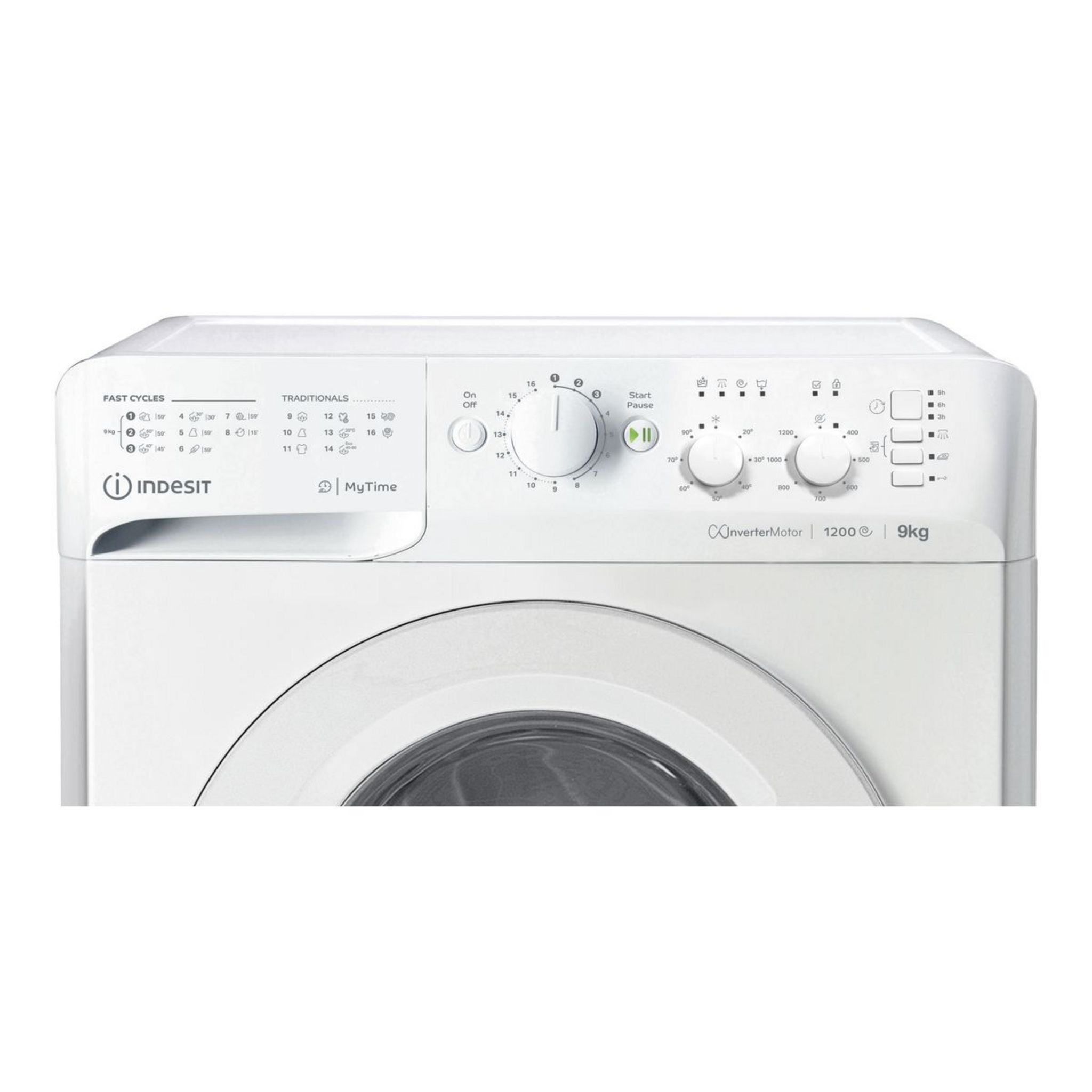 Voir la diapositive 2 : INDESIT Lave linge hublot MTWC91283WEU, 9 kg, 1200 T/min