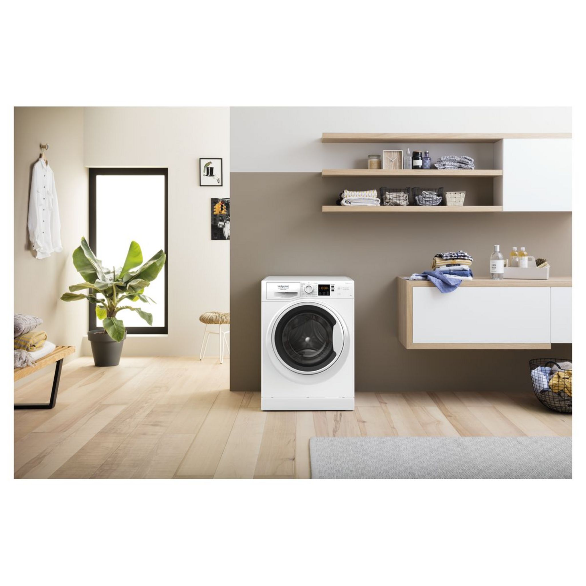 Voir la diapositive 3 : HOTPOINT Lave linge hublot NSH843CWWFRN, 8 kg, 1400 T/min