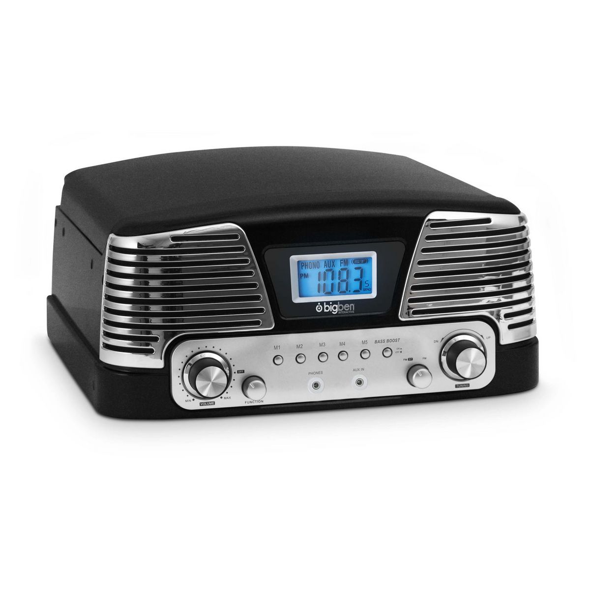 BIGBEN Platine vinyle TD016NM - Noir métalisé