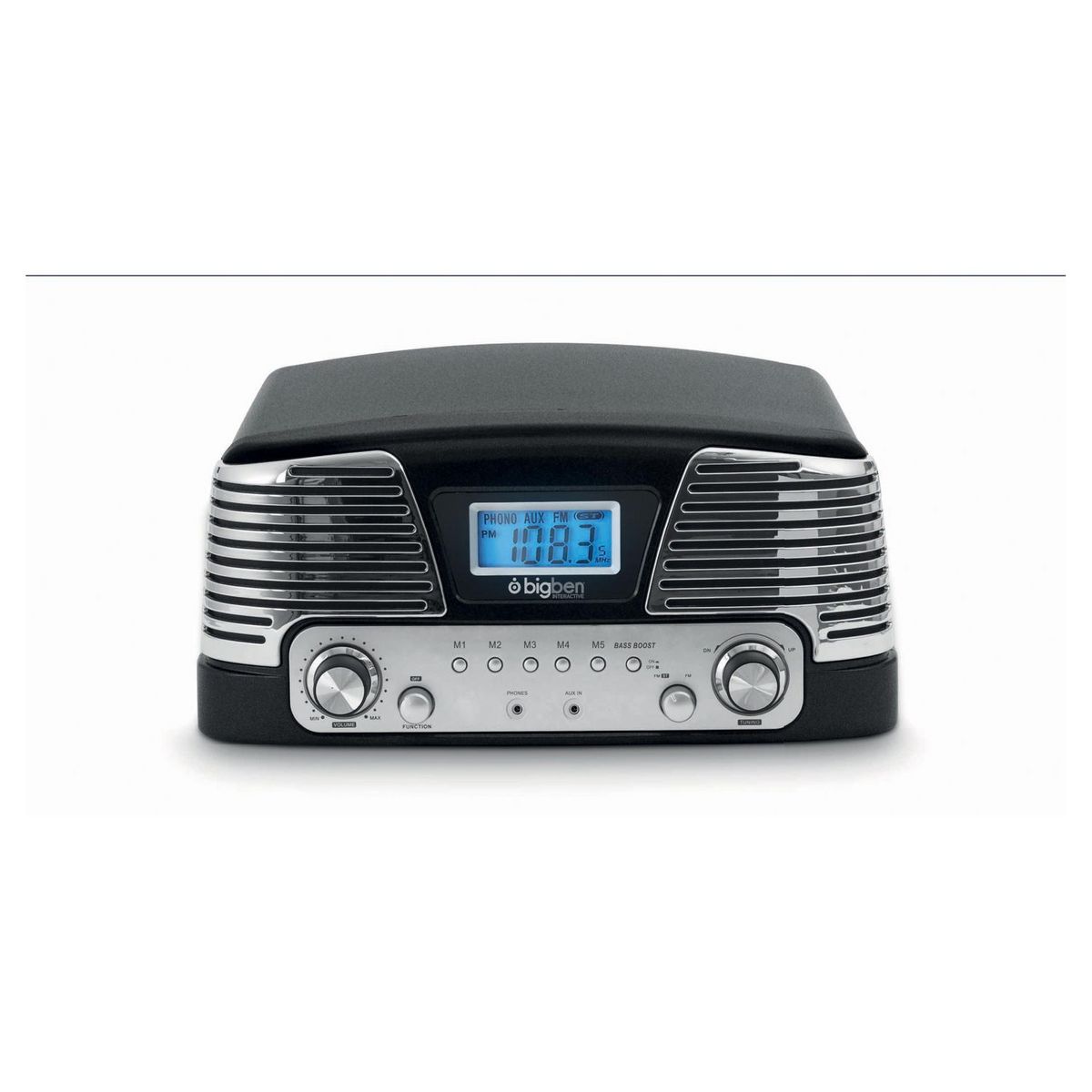 BIGBEN Platine vinyle TD016NM - Noir métalisé