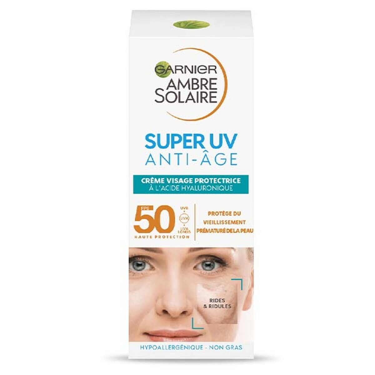 GARNIER Ambre Solaire Super UV Crème protectrice pour le visage FPS50 50ml