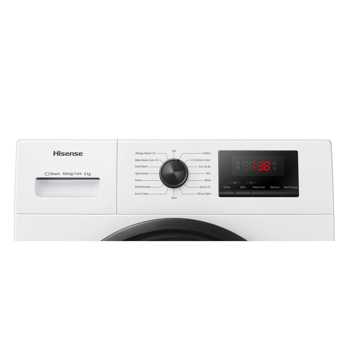 HISENSE Lave linge hublot WFPV6012EM, 6 kg, 1200 T/min
