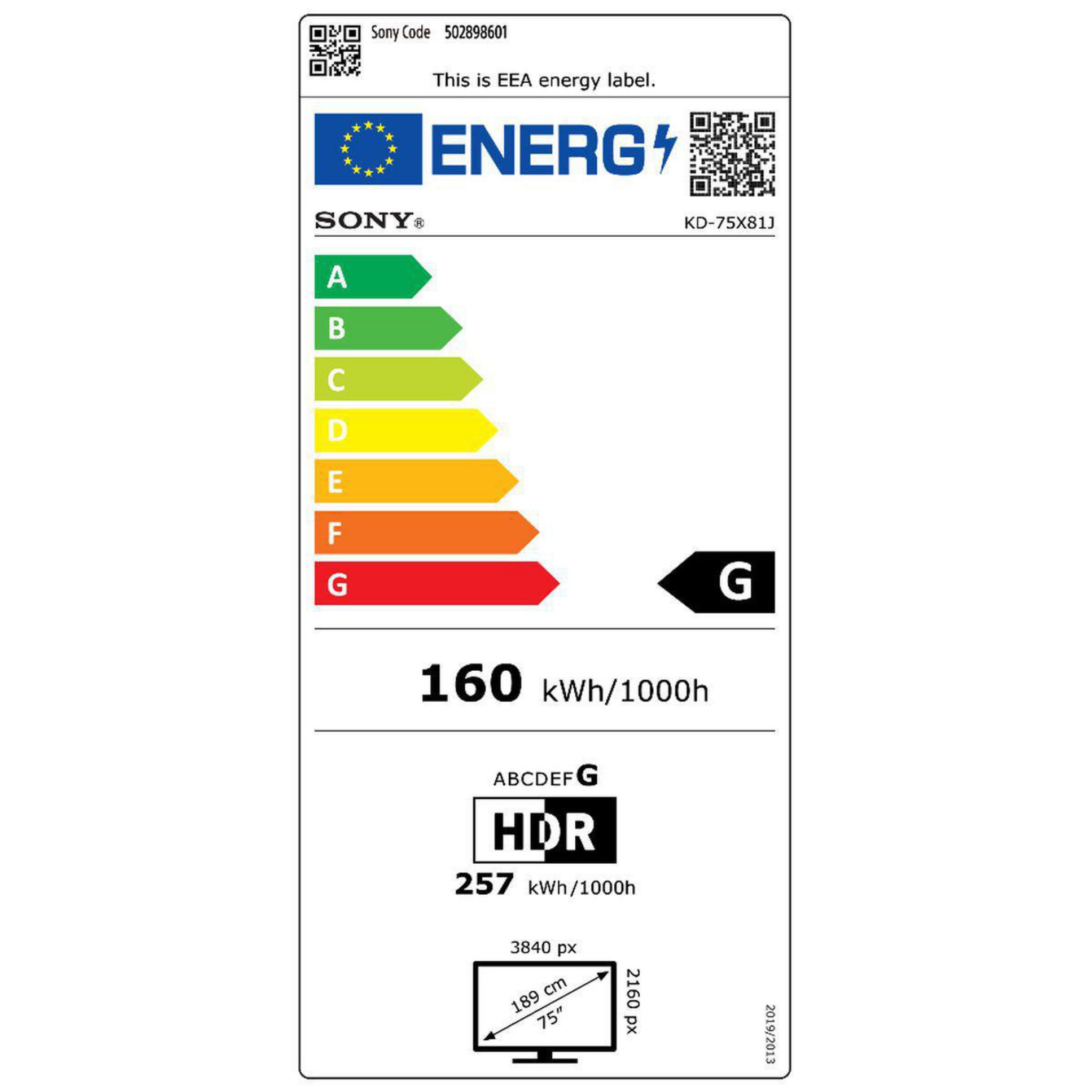 Voir la diapositive 4 : SONY KD75X81JAEP TV DLED 189 cm Google TV