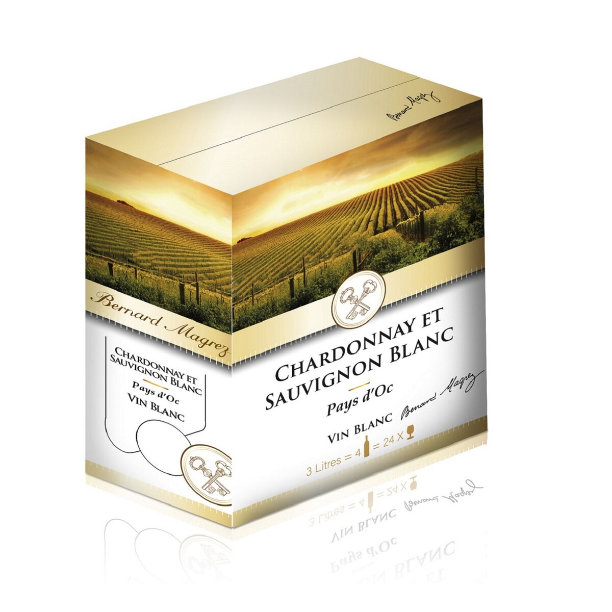 IGP Pays-d'Oc Chardonnay et Sauvignon blanc  bib 3l