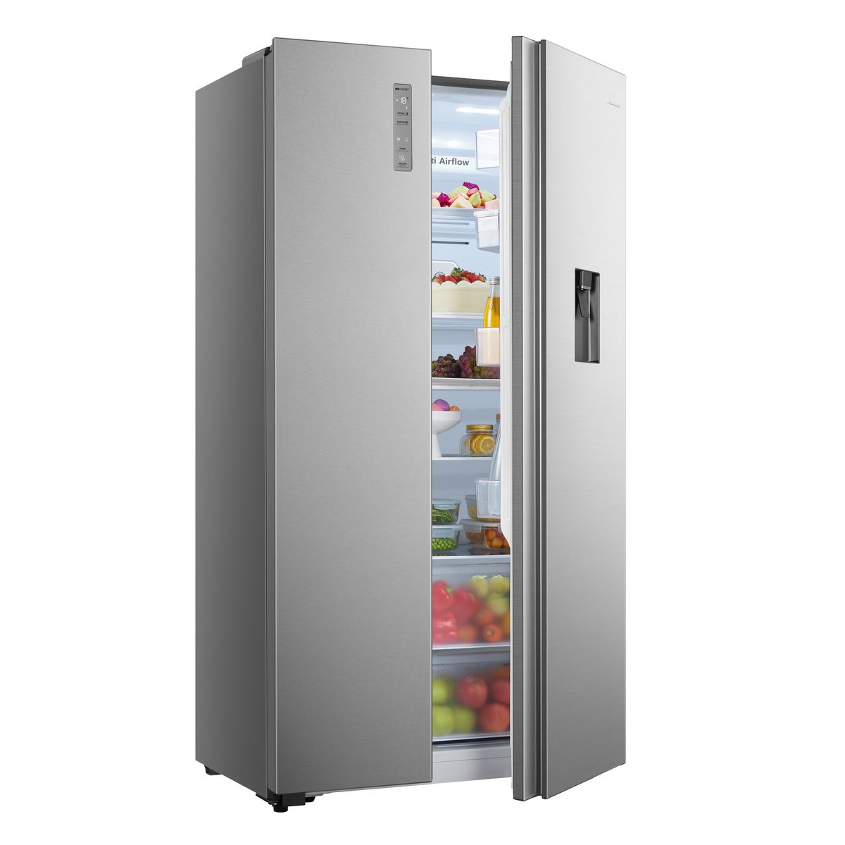 Voir la diapositive 2 : HISENSE Réfrigérateur américain RS677N4WIF, 519 L, Froid ventilé No frost