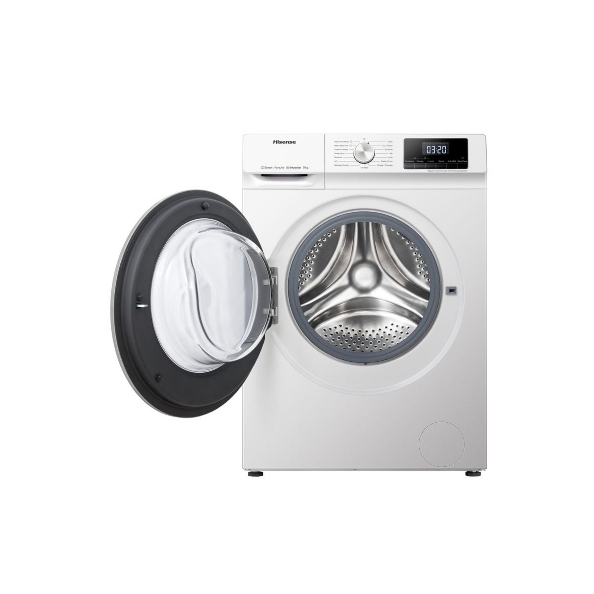 Voir la diapositive 2 : HISENSE Lave linge hublot WFQY9014EVJM, 9 kg, 1400 T/min