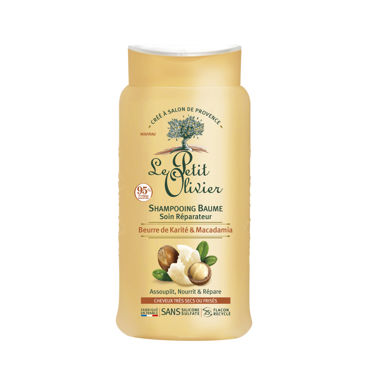 LE PETIT OLIVIER Shampoing baume soin réparateur cheveux secs 250ml