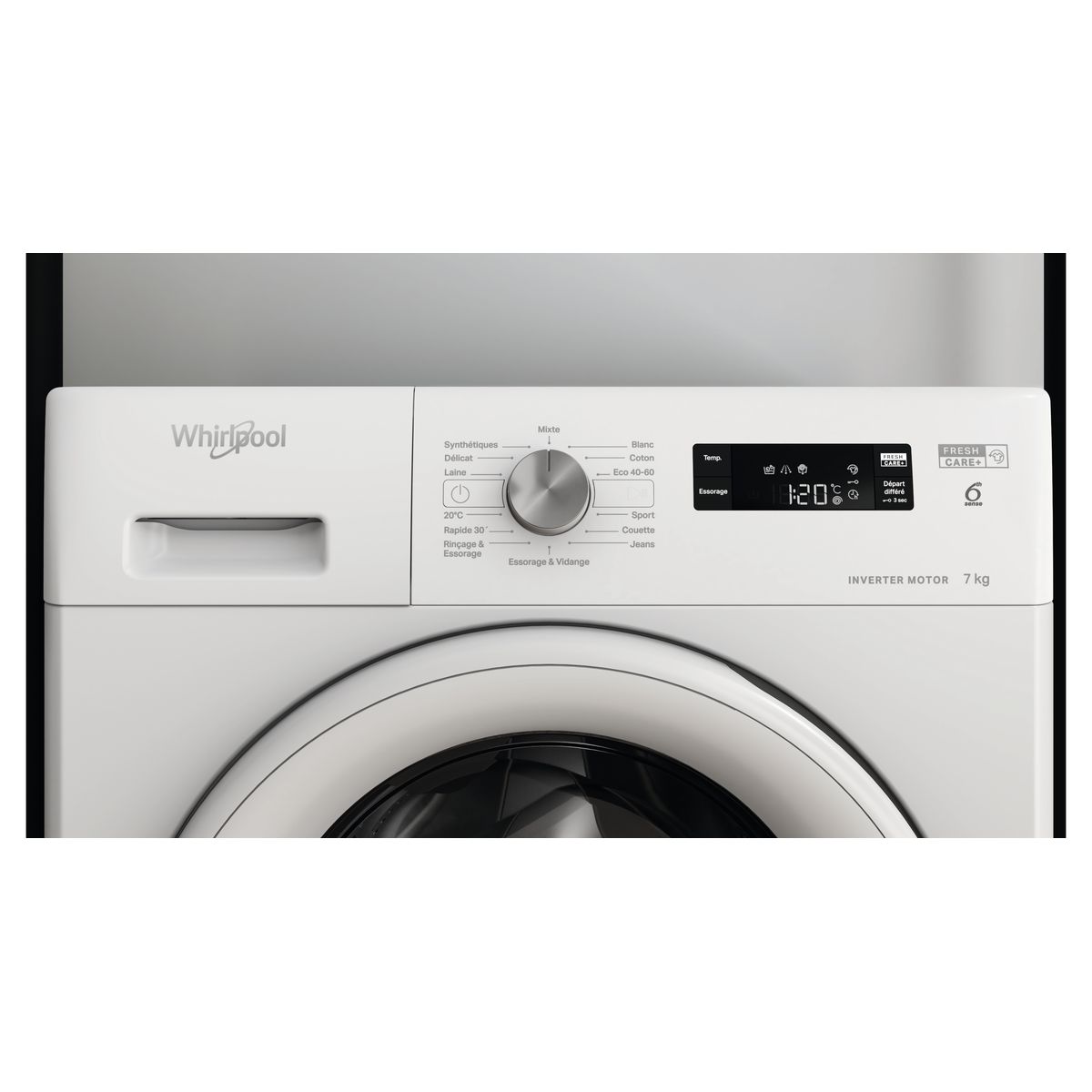 Voir la diapositive 5 : WHIRLPOOL Lave linge hublot FFS7438WFR, 7 kg, 1400 t/min