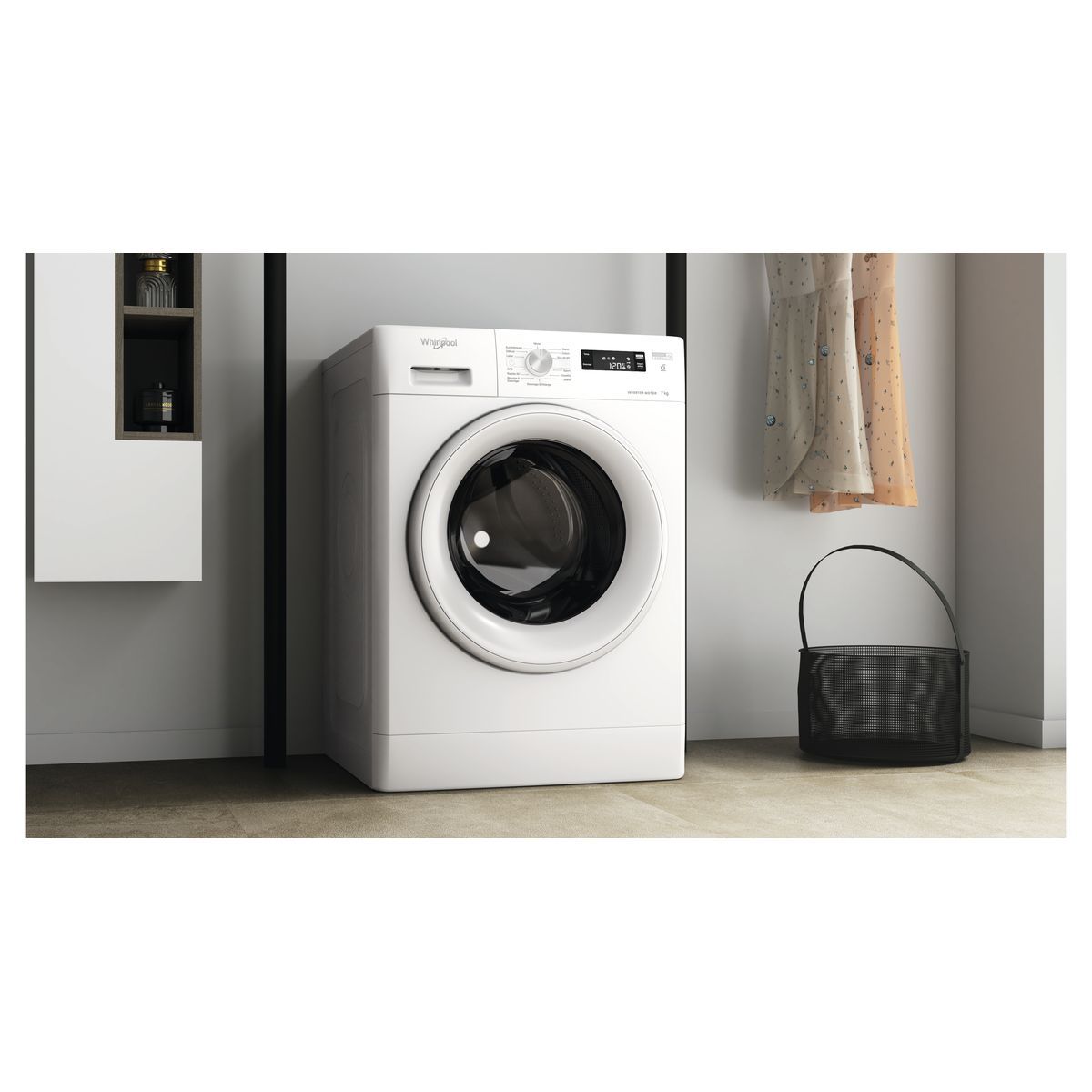 WHIRLPOOL Lave linge hublot FFS7438WFR, 7 kg, 1400 t/min