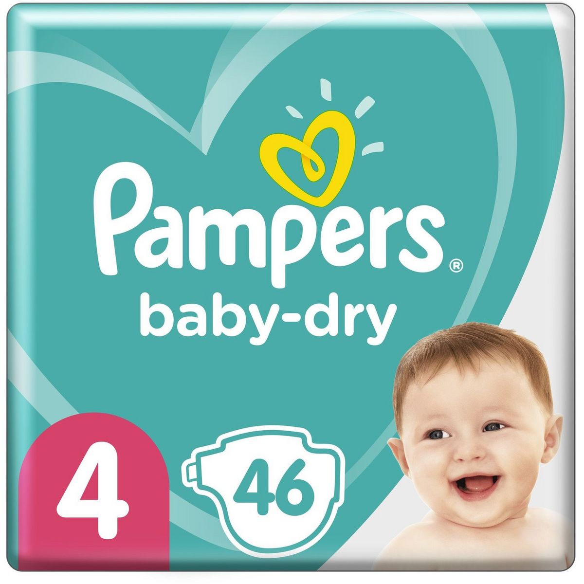 PAMPERS Baby-dry géant couches taille 4 (9-14kg) 46 couches