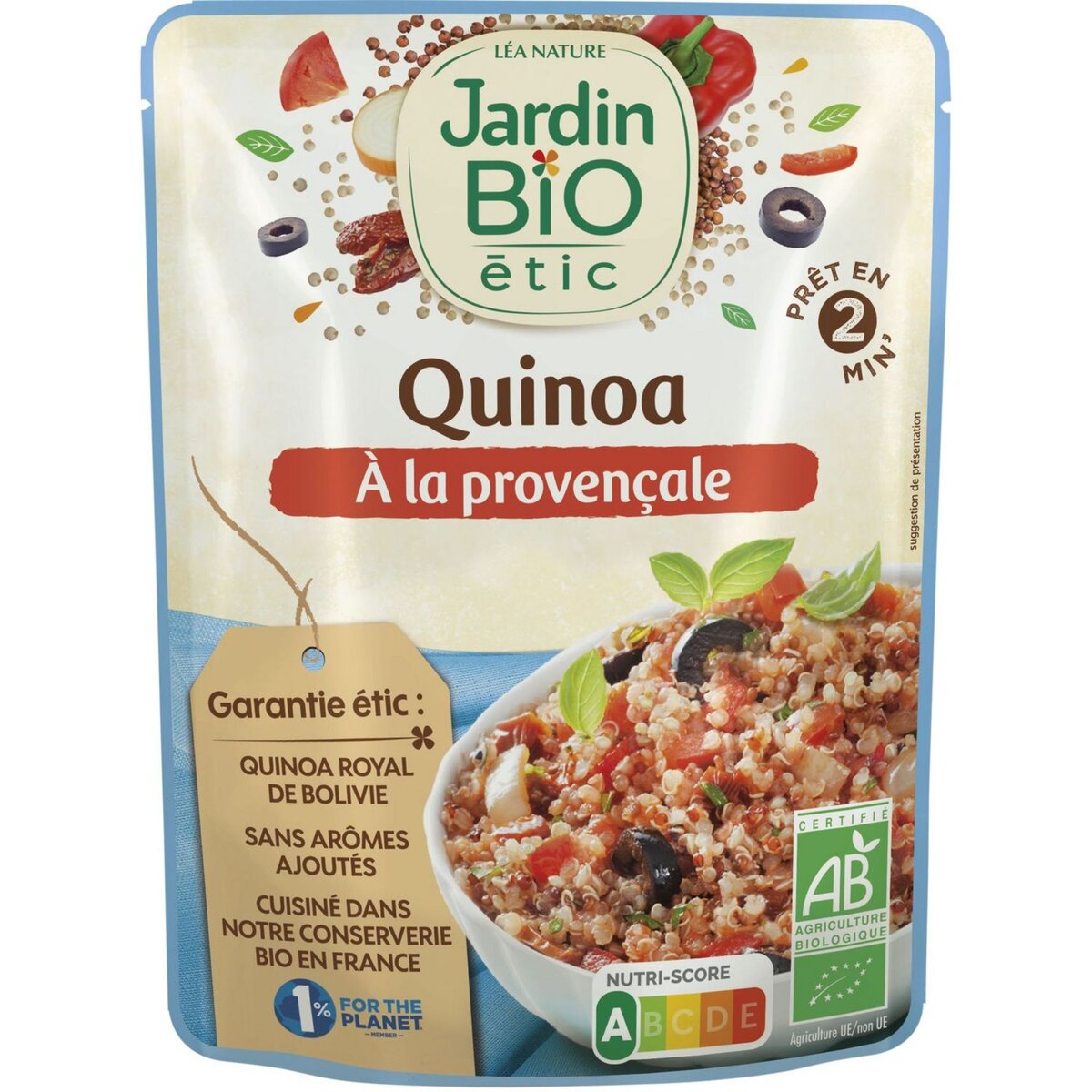 JARDIN BIO ETIC Quinoa à la provençale en poche 220g