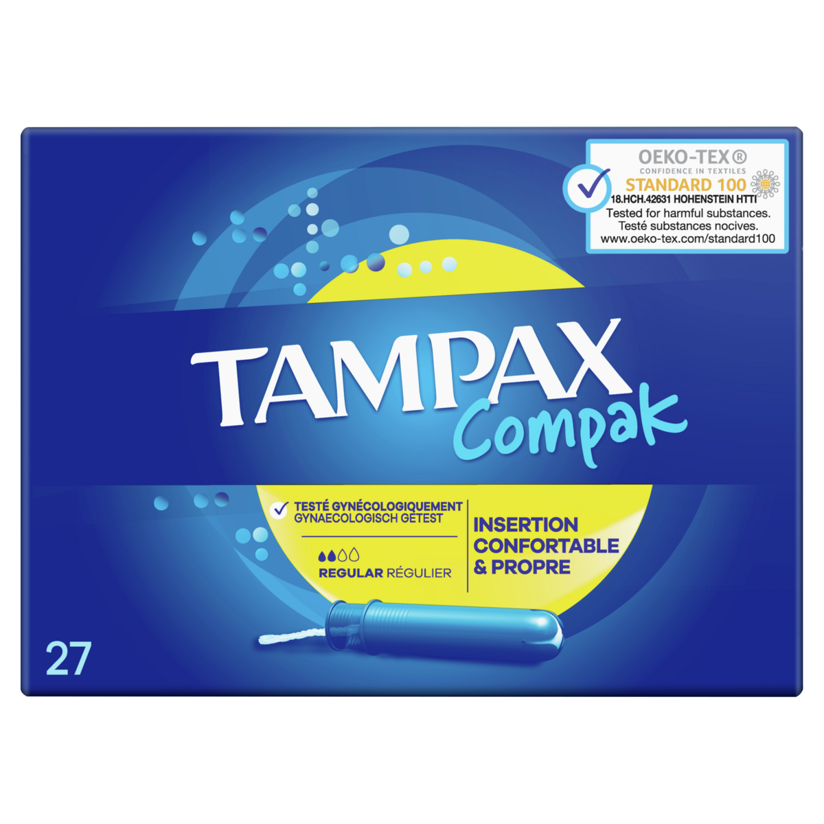 TAMPAX Compak Tampons avec applicateur régulier 2x27