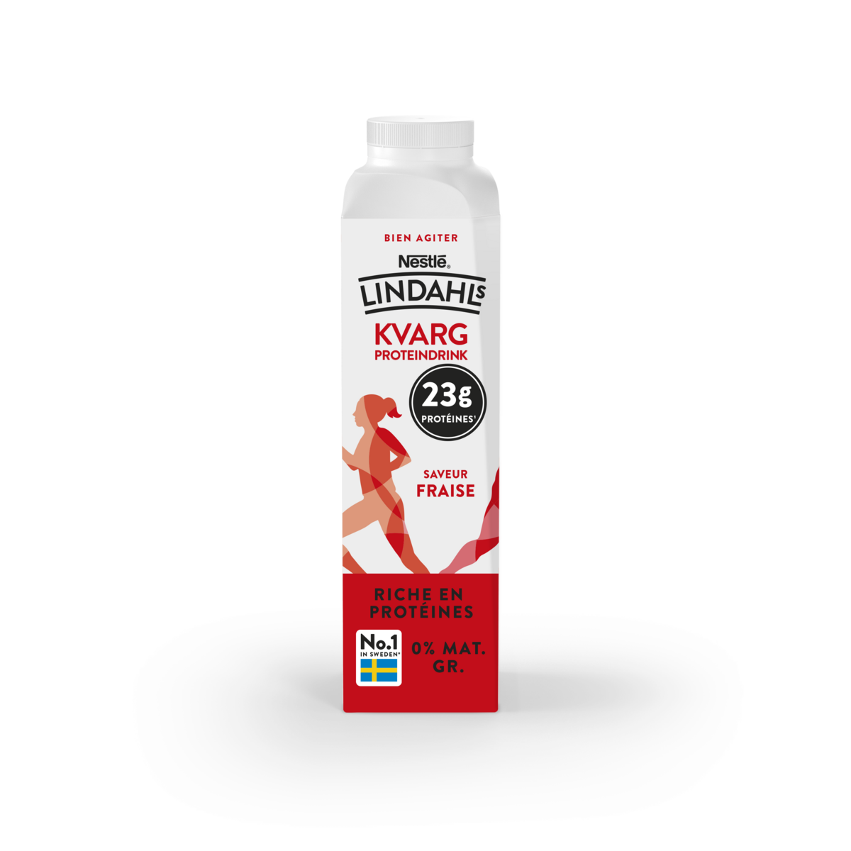 LINDAHLS Boisson protéinée saveur fraise 0% MG 33cl