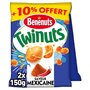 BENENUTS Twinuts cacahuètes saveur mexicaine lot de 2 2x150g +10% offert