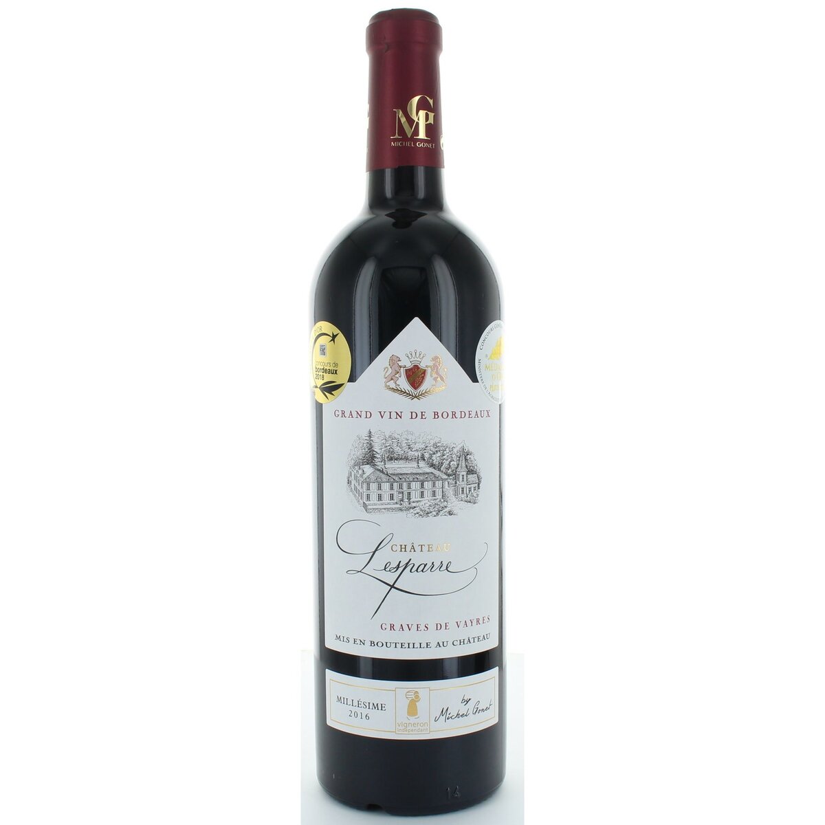 Vin rouge AOP Graves de Vayres Château Lesparre 2016 75cl