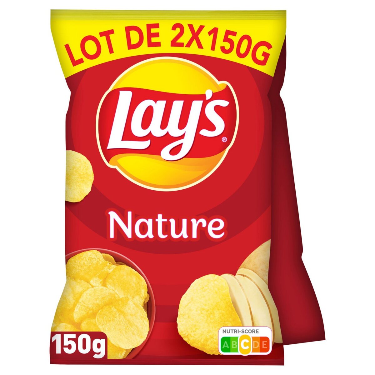 LAY'S Chips nature lot de 2 2x150g