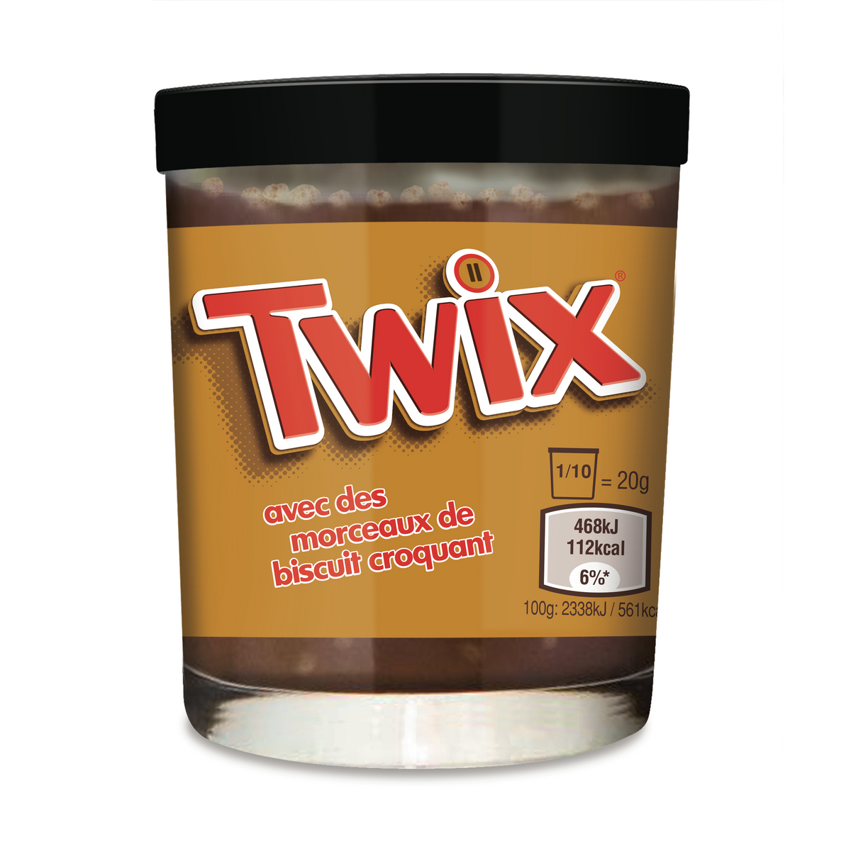TWIX Pâte à tartiner avec morceaux de biscuit croquant 200g