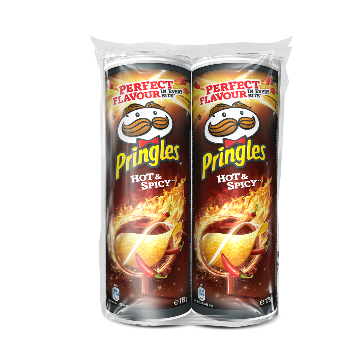 PRINGLES Chips tuiles hot & spicy lot de 2 2x175g