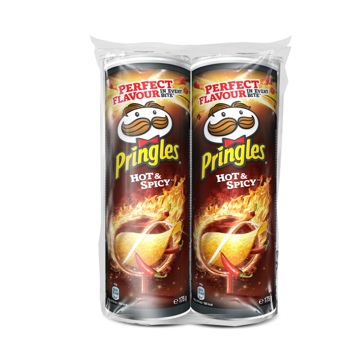 PRINGLES Chips tuiles hot & spicy lot de 2 2x175g