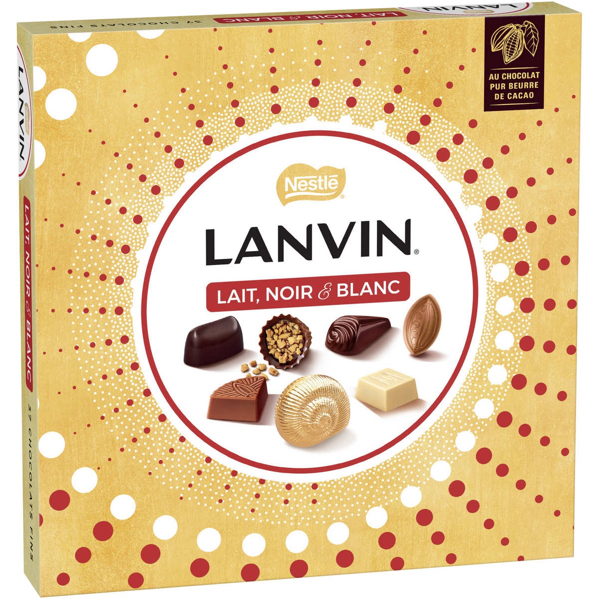 NESTLE Lanvin Assortiment de chocolats lait noir et blanc 310g