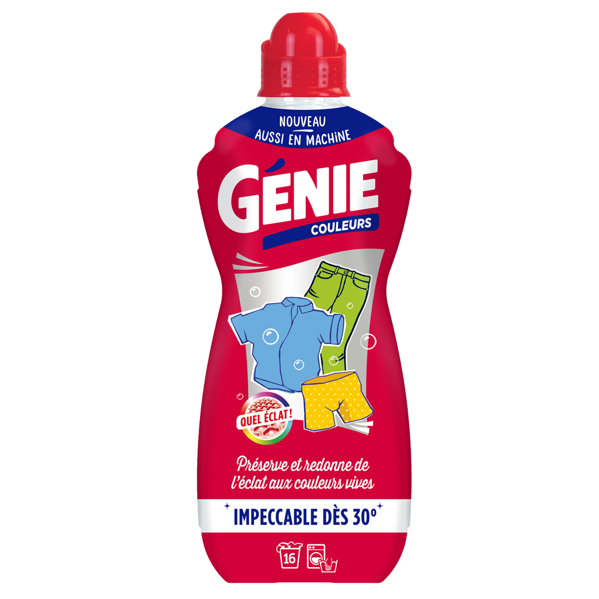 GENIE Lessive liquide couleur 16 lavages 1l
