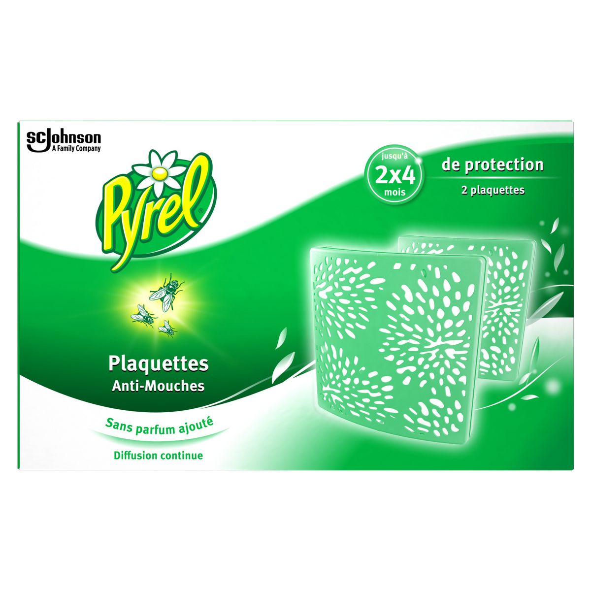 PYREL Plaquettes anti-mouches efficace 4 mois 2 plaquettes