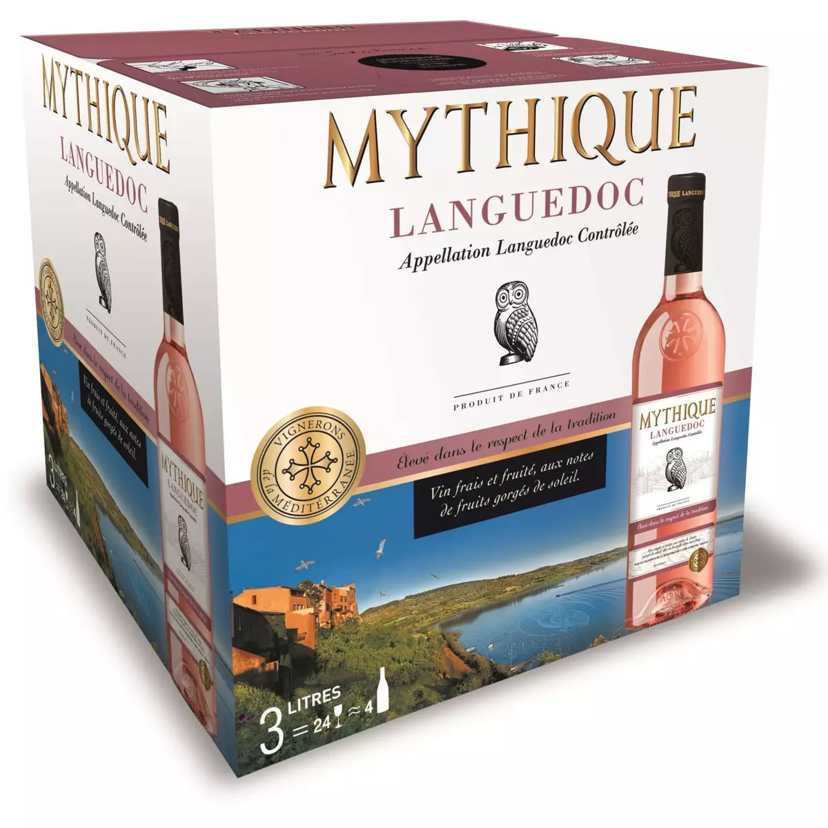 MYTHIQUE Vin du Languedoc rosé bib 3l