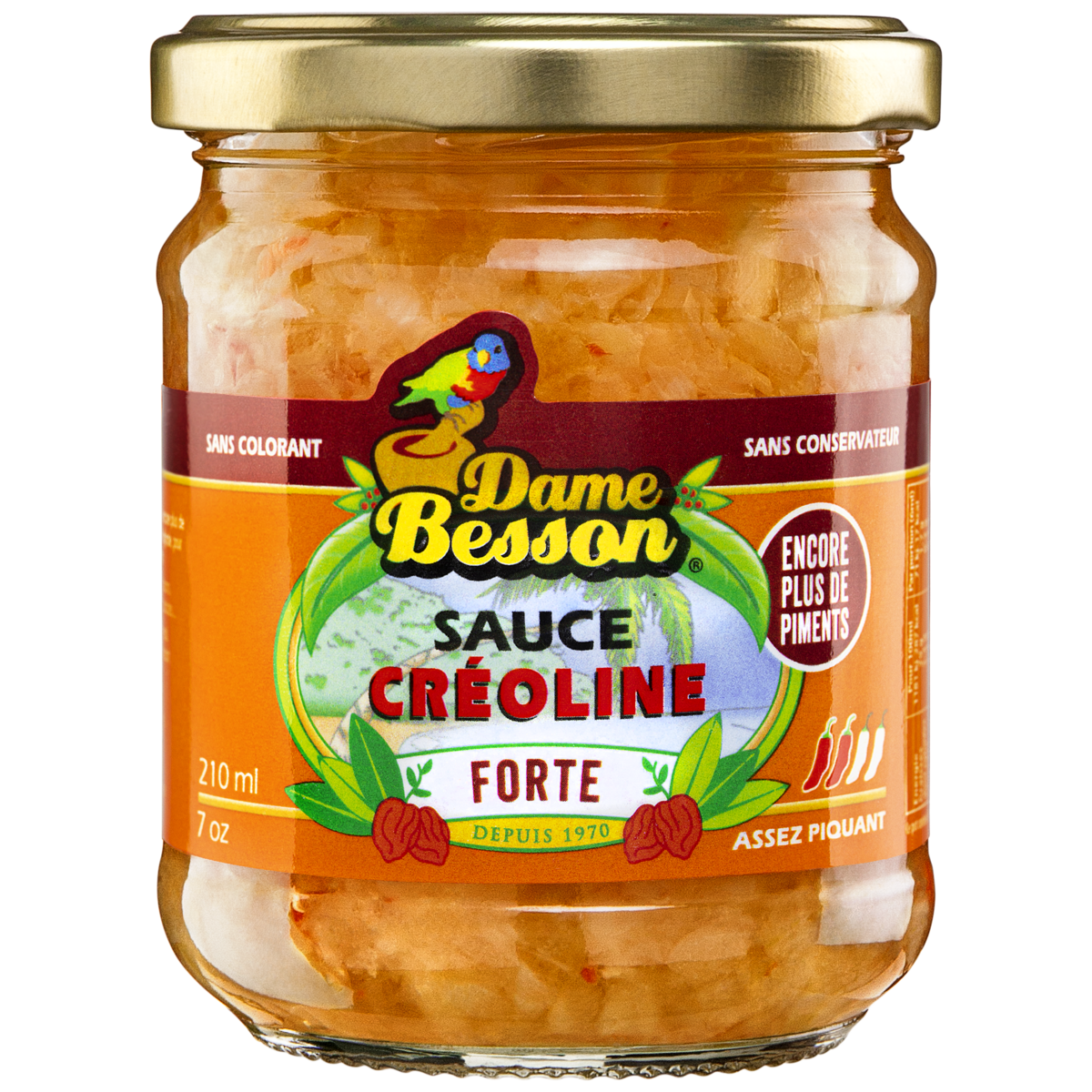 DAME BESSON Sauce créoline forte 210ml
