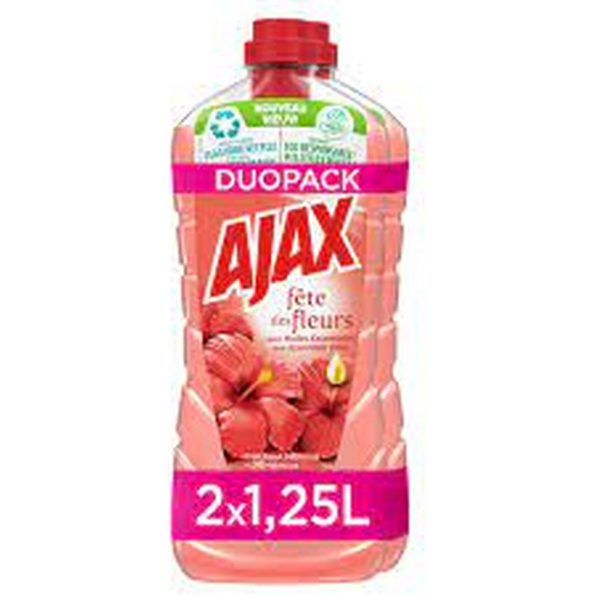 AJAX Nettoyant écoresponsable à l'hibiscus 2x1,25l