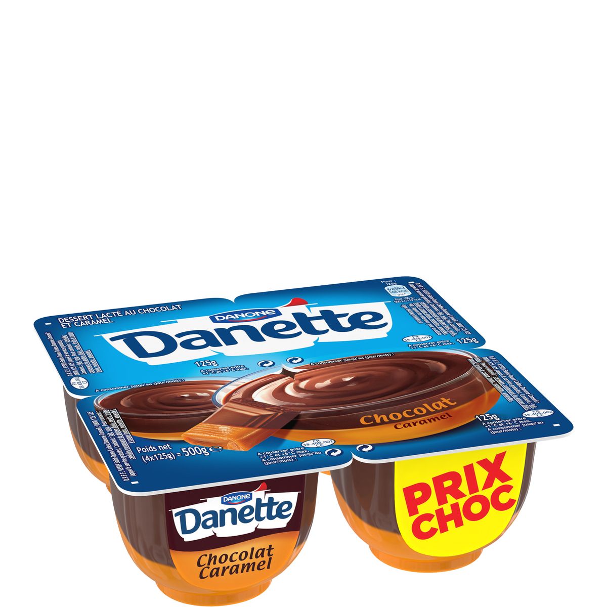 DANETTE Danette chocolat caramel 4x125g