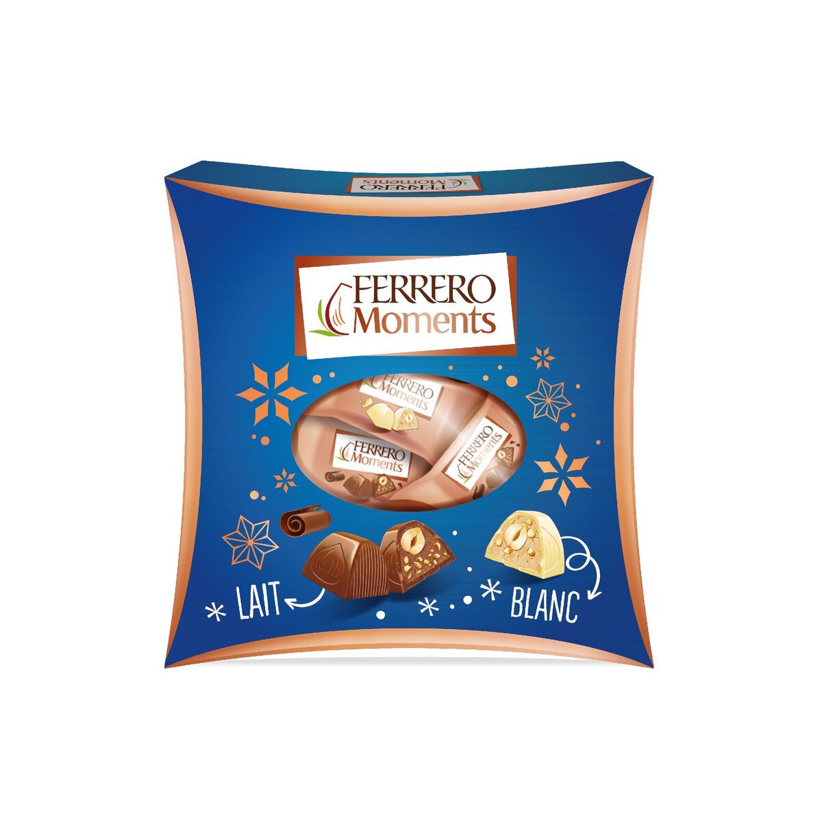 FERRERO Moments Assortiment de chocolats au lait et blanc 21 pièces 190g