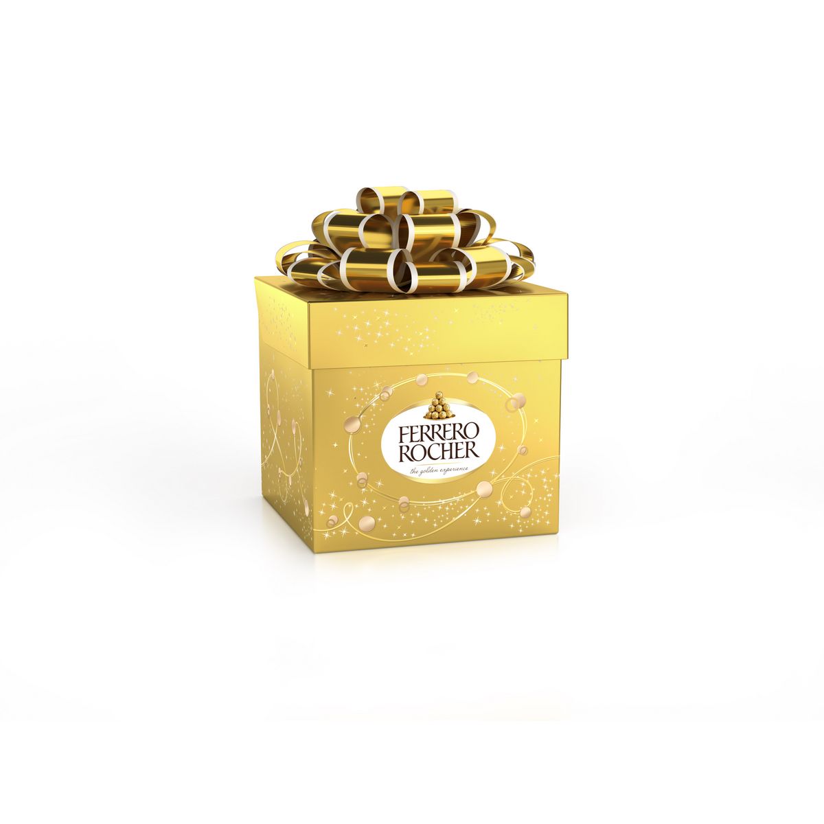 FERRERO Rocher gaufrettes chocolat lait et noisettes cube 75g
