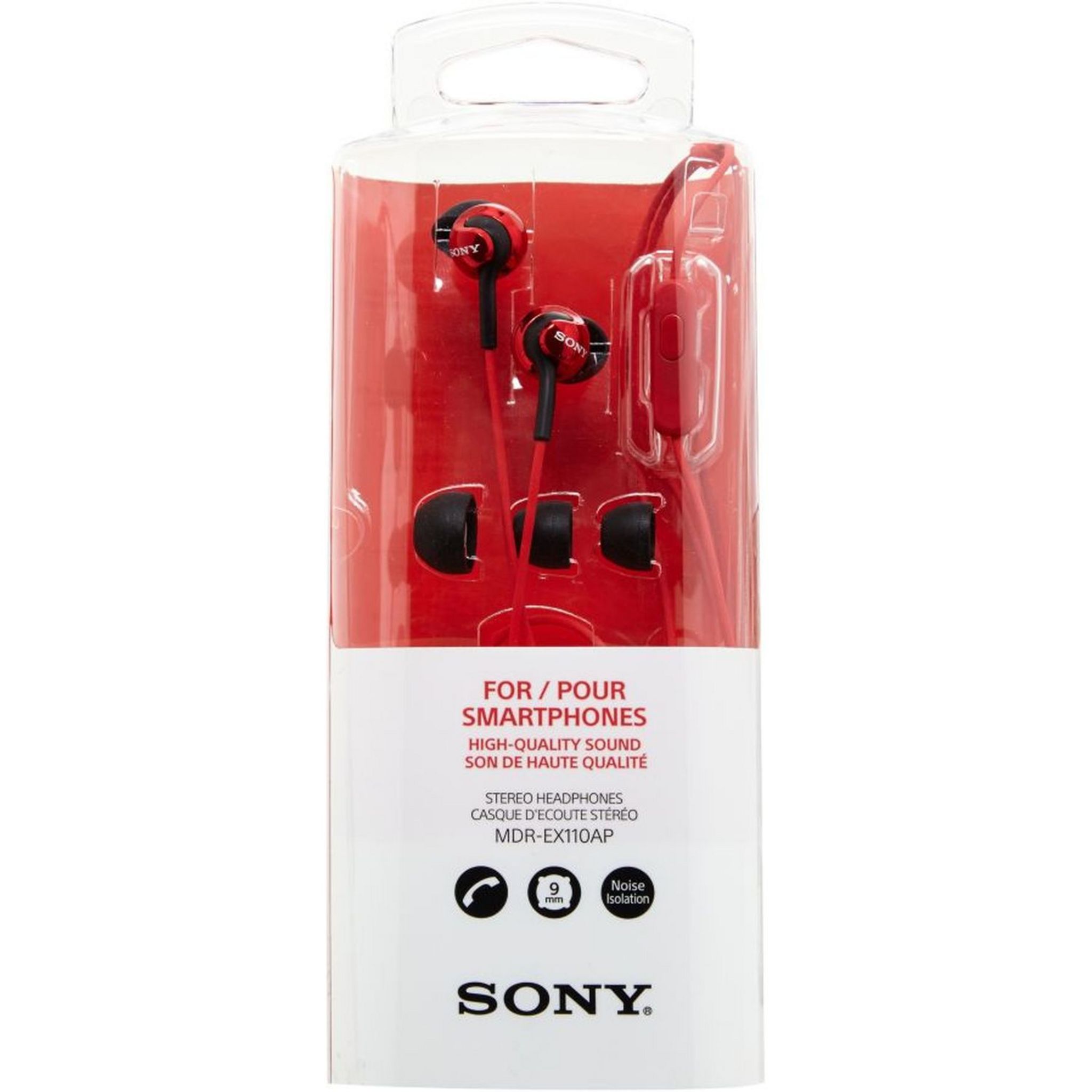 Voir la diapositive 3 : SONY Écouteurs filaires - MDREX110LPR - Rouge