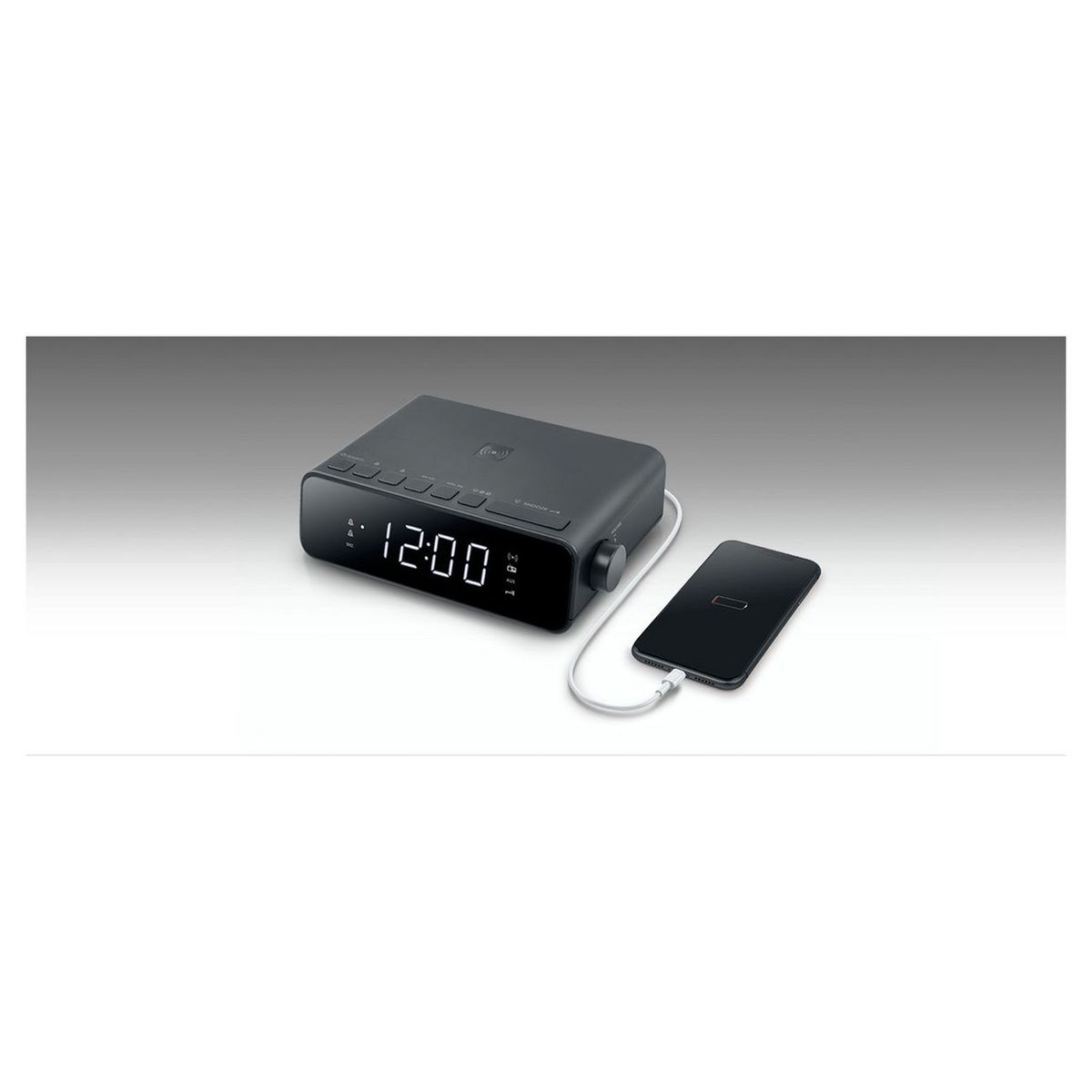 MUSE Radio réveil - Noir - M-175 WI