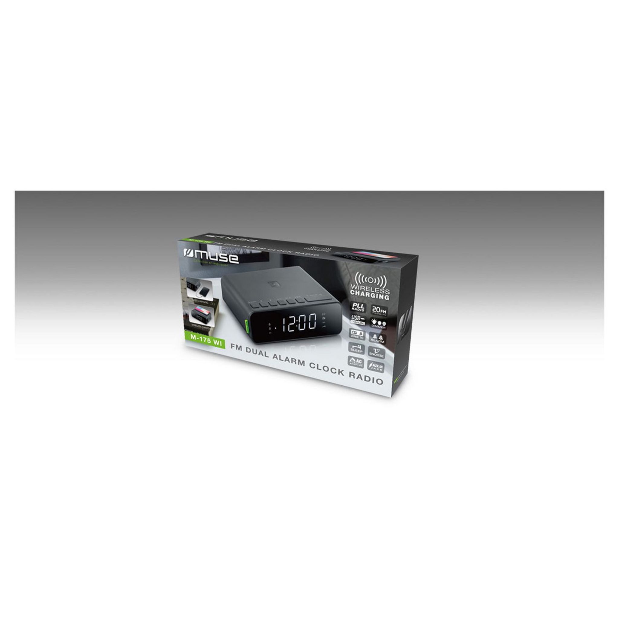 Voir la diapositive 3 : MUSE Radio réveil - Noir - M-175 WI