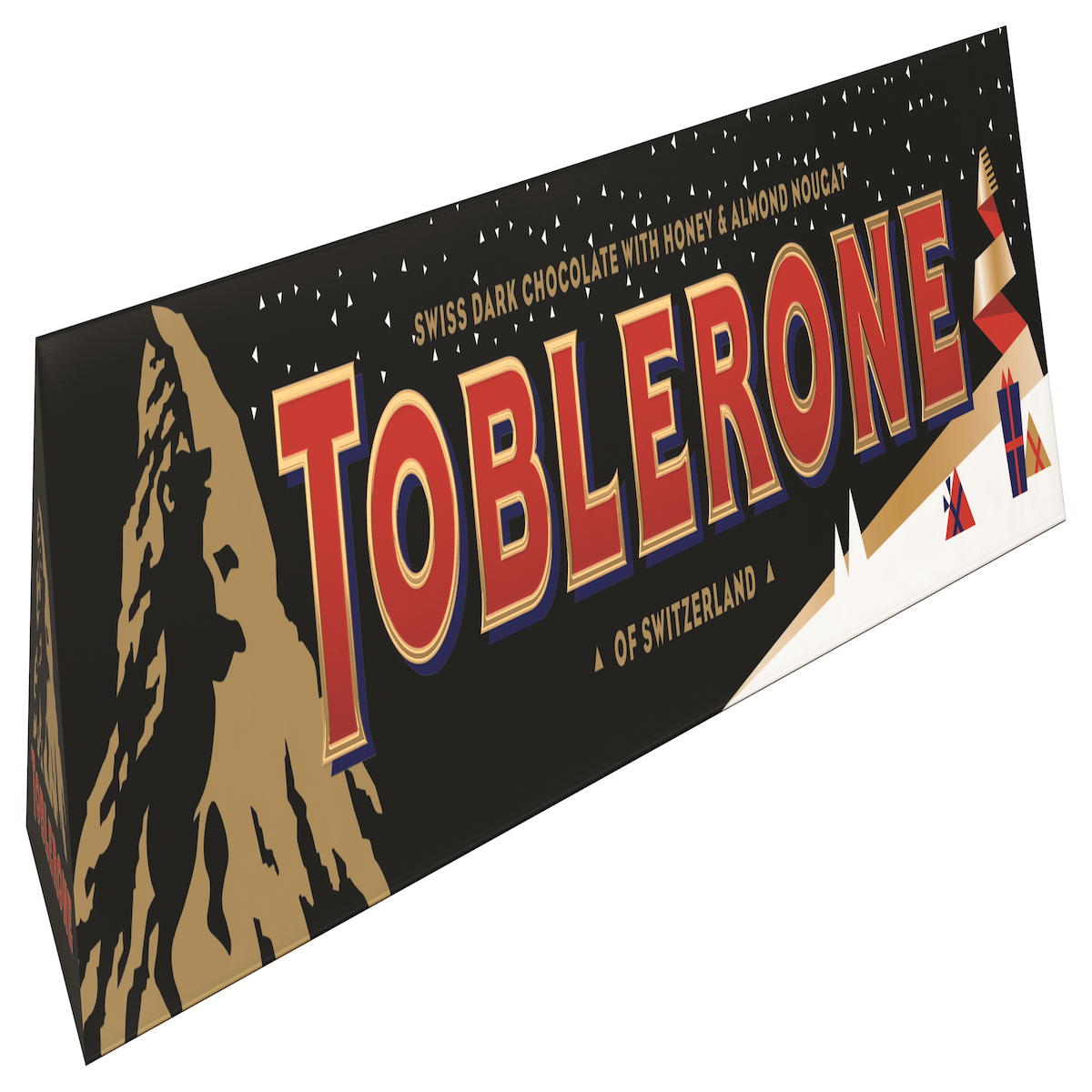 TOBLERONE Barre de chocolat noir avec nougat au miel et aux amandes 360g