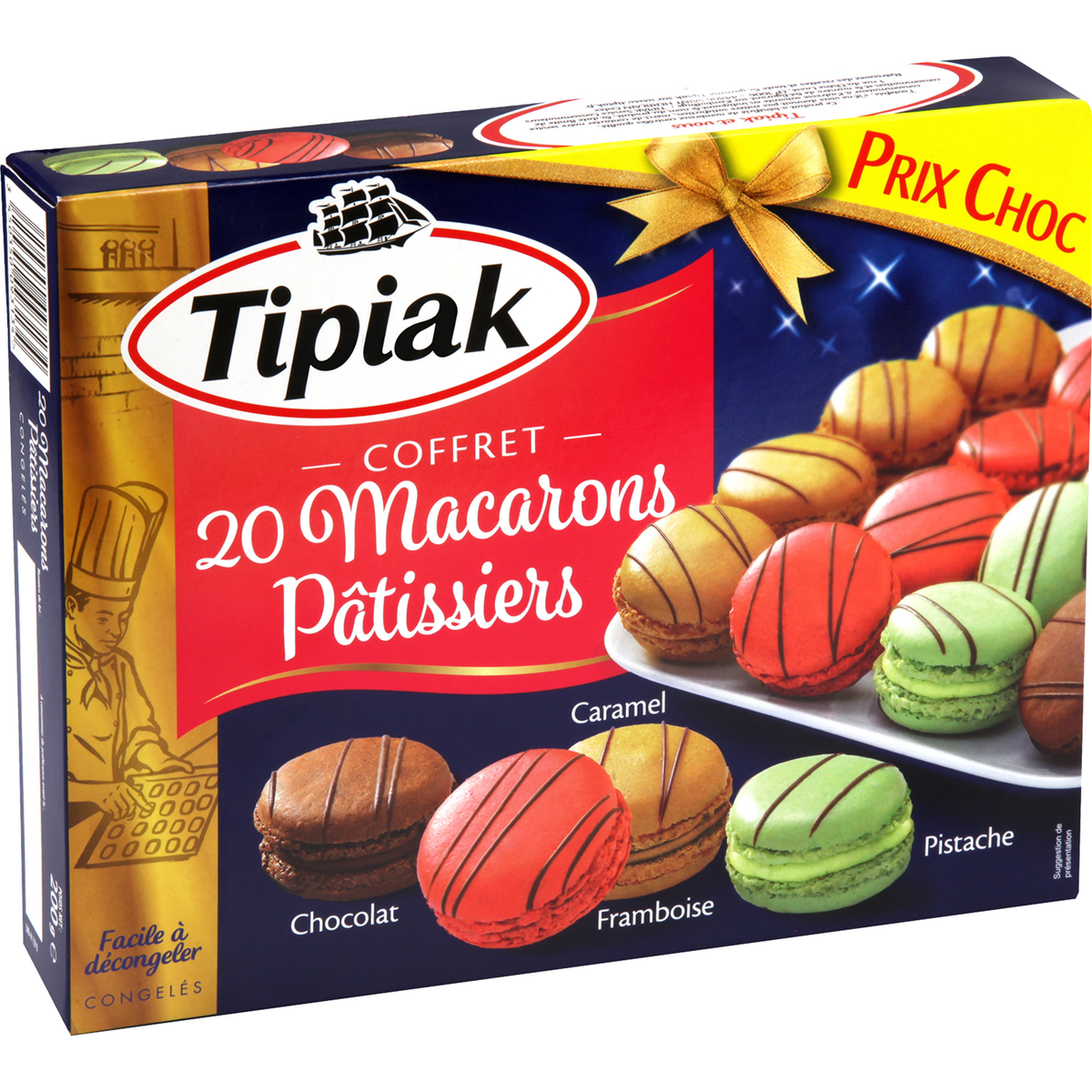 TIPIAK Coffret Macarons pâtissiers 20 pièces 200g