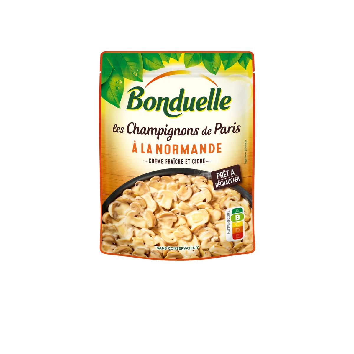 BONDUELLE Les champignons de Paris à la normande crème fraîche et cidre 400g