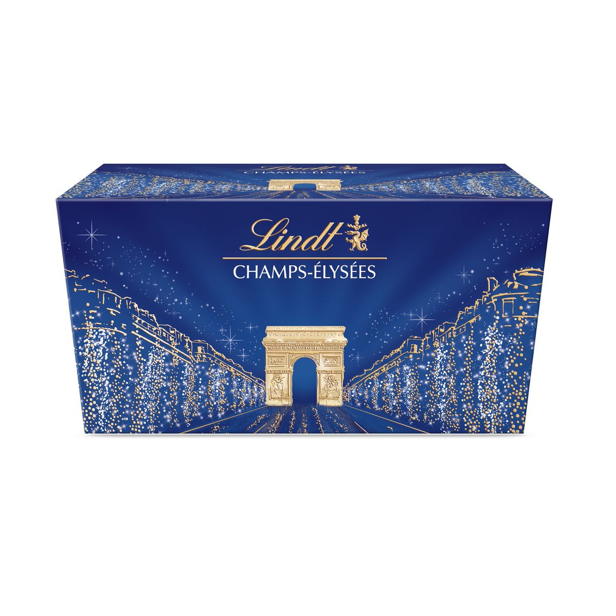 LINDT Champs-Elysées Assortiment de chocolats noirs au lait et blancs fourrés 219g