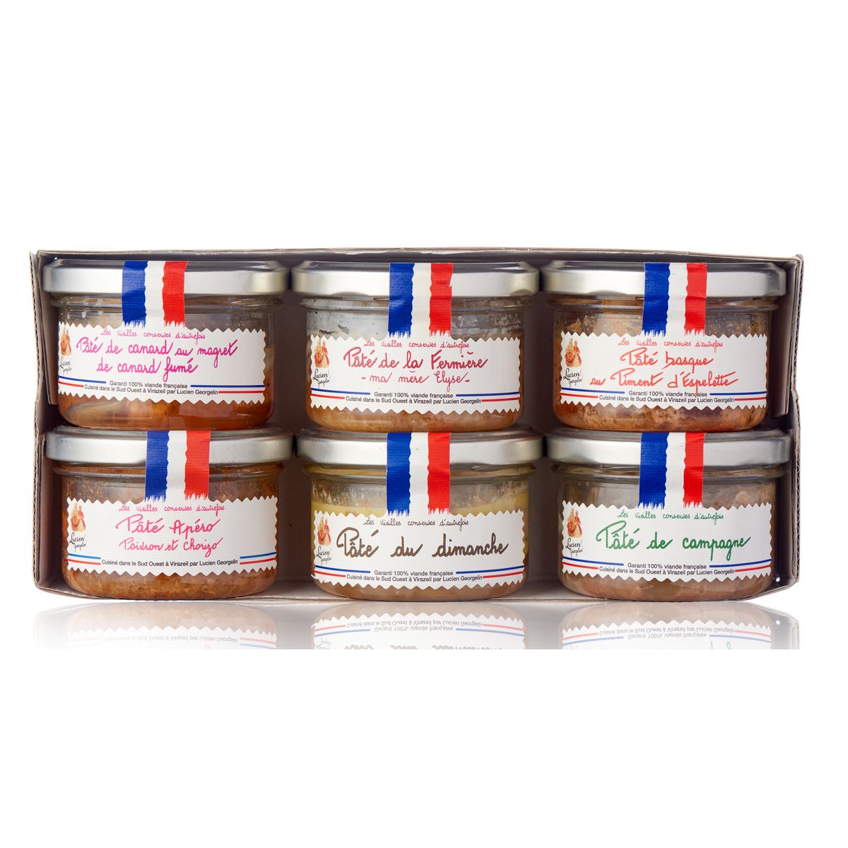 LUCIEN GEORGELIN Assortiment de terrines 6 bocaux 420g