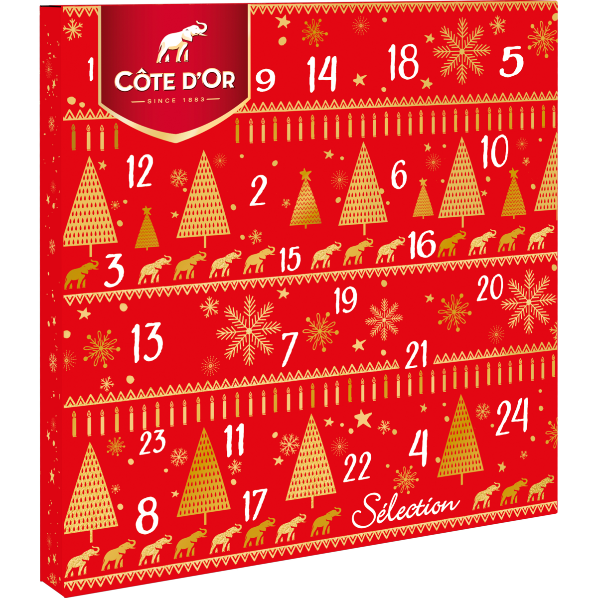 COTE D'OR Calendrier de l'avent Assortiment de chocolats 235g