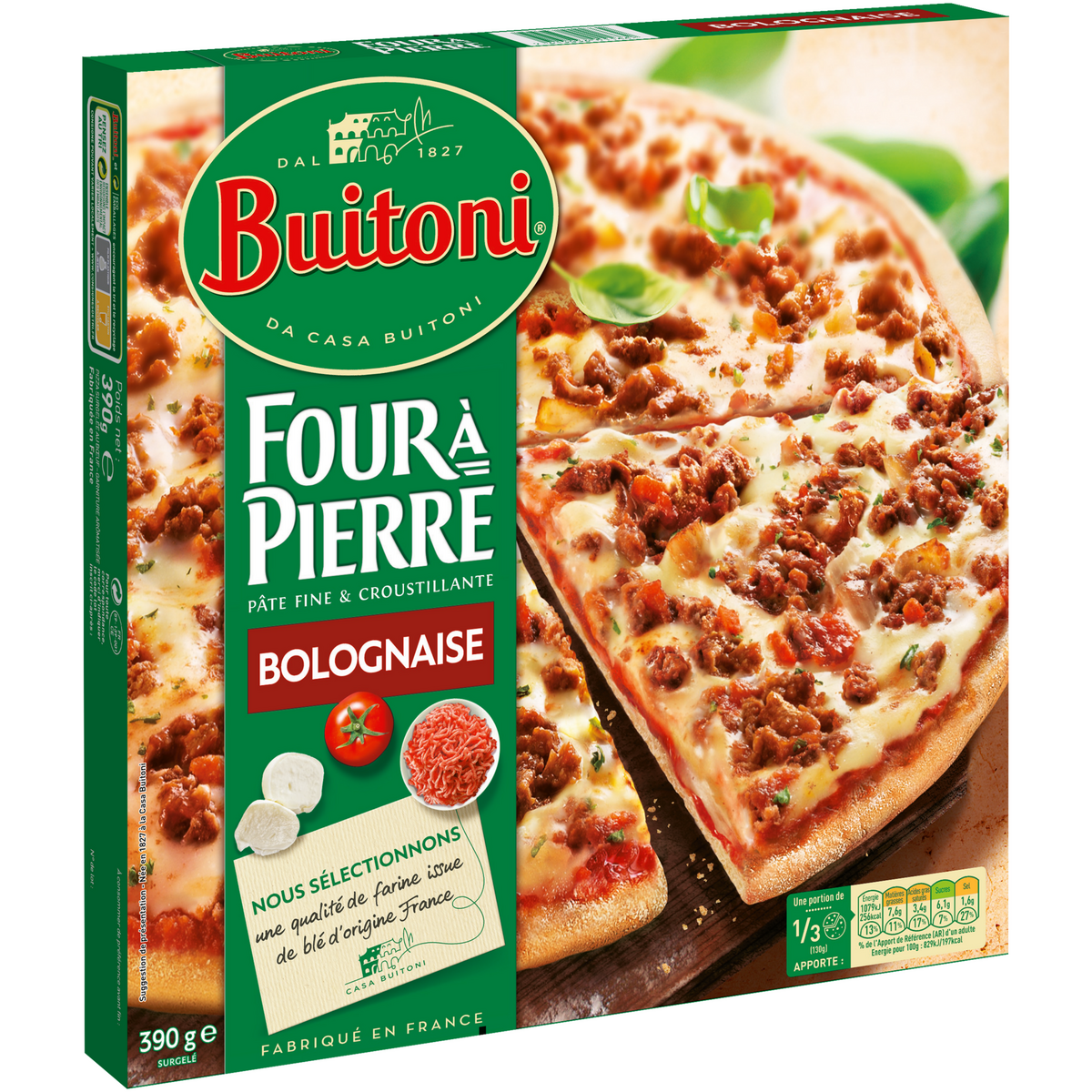 BUITONI Four à Pierre Pizza royale pâte fine 2 +1 offerte 1,05kg pas cher 